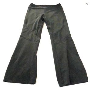 Black flared workout leggings